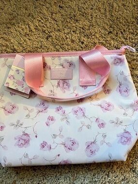 LoveShackFancy x target Ribbon Rosa Lunch Tote Pink & White